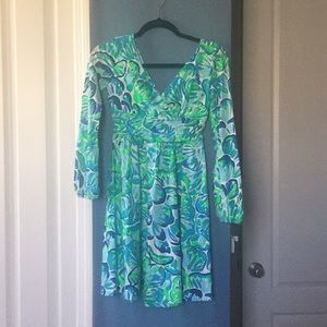 Lilly Pulitzer Fleur Dress Agate Green Lazy River